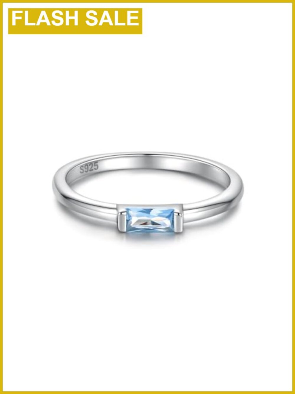 925 Sterling Silver Birthstone Stacking Ring